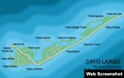 Mapa de Cayo Largo.