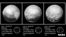 Las nuevas fotos fueron tomadas por la nave New Horizons el 1 de julio.