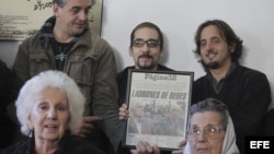 Abuelas de Plaza de Mayo Estela de Carloto en una rueda de prensa con motivo de la muerte del ex dictador argentino Jorge Rafael Videla