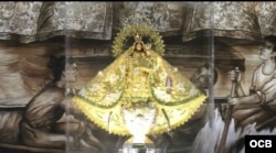 Imagen de la Virgen de la Caridad del Cobre, en la Ermita de Miami.