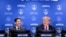 El presidente de EEUU, Donald Trump, habla junto al secretario de Estado estadounidense, Marco Rubio, durante un evento de Escudo de las Américas al margen del 81.º periodo de sesiones de la Asamblea General de la ONU.