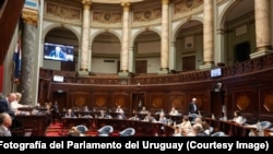 Debate en el Senado de Uruguay sobre moción de condena al bloqueo petrolero de EEUU a Cuba el 4 de marzo de 2026.