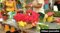 Reporta Cuba venta de flores santiago de cuba Foto Cu