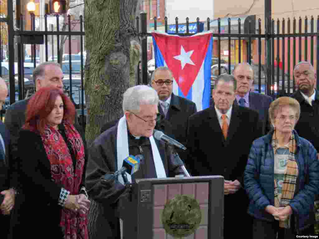 Manifestación de exiliados cubanos en Union City, New Jersey.