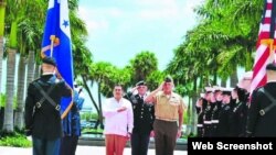 Presidente de Honduras y Jefe Comando Sur en Miami