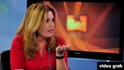 Cristina Escobar, periodista de la Televisión Cubana. 