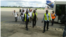 La misión de médicos cubanos a su llegada a Sierra Leona.