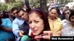 Elyangélica González, periodista agredida por la Guardia Nacional Bolivariana en Caracas.