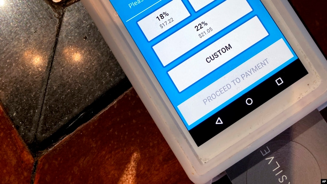 Un sistema POS para cobrar pagos con tarjeta.