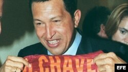 Una foto de archivo del presidente de Venezuela, Hugo Chávez.