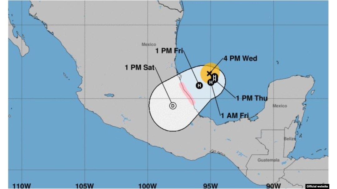 Pronóstico de trayectoria de Katia. (NHC)