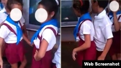 Una escena del polémico video en el que los niños adoptan posiciones sensuales, propias de adultos.