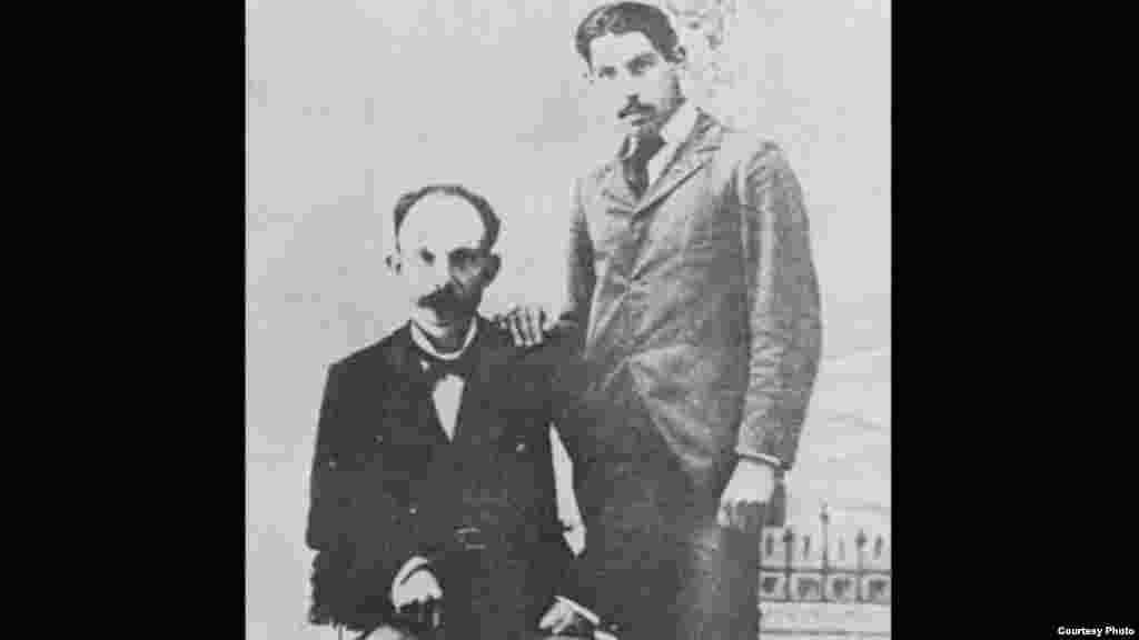 José Martí con Manuel Mantilla, 1895.