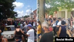 Imágenes de la protesta en San Antonio de los Baños, el 11 de julio de 2022.