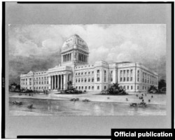 Boceto del Capitolio de La Habana (1910-1920) Library Of Congress.