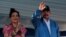 El presidente de Nicaragua, Daniel Ortega, y la vicepresidenta, Rosario Murillo, durante un acto público en agosto del 2018.