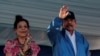 El presidente de Nicaragua, Daniel Ortega, y la vicepresidenta, Rosario Murillo, durante un acto público en agosto del 2018.