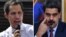 El presidente interino de Venezuela, Juan guaidó, y el presidente en disputa, Nicolás Maduro, en un combo de imágenes. 