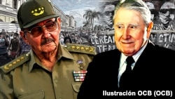 Raúl Castro y Augusto Pinochet 