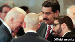 Nicolás Maduro saluda a Joe Biden. Foto AVN.