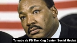 Martin Luther King Jr. líder de los derechos civiles en Estados Unidos.