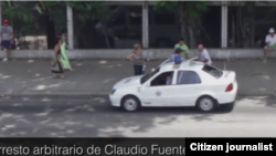 Reporta Cuba. Arresto arbitrario de Claudio Fuentes al salir de su casa el pasado domingo 5 de julio.