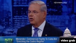 ?Los vuelos comerciales enriquecen al castrismo", dijo el senador Bob Menendez a la TV pública de Nueva Jersey.