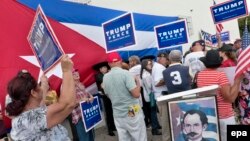 Cubanos en el exilio apoyaron a Donald Trump en su campaña presidencial.