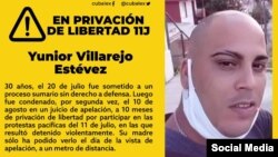 Yunior Villarejo Estévez. (Infografía: Cubalex)