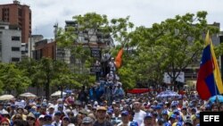 Manifestación contra el gobierno nacional en la plaza Brión de Chacaito en Caracas