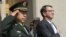 El general Fan Changlong, vicepresidente de la Comisión Militar Central de China, y Ashton Carter, secretario de Defensa de EEUU (i-d).