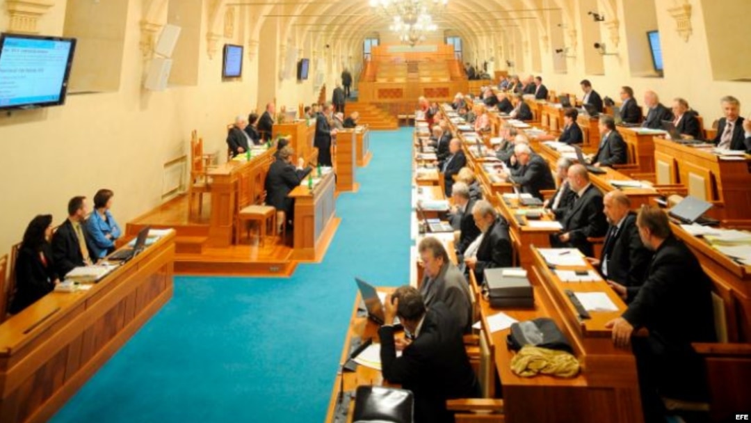 Vista general del Senado checo.