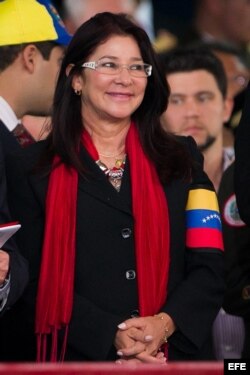 Cilia Flores, esposa de Nicolás Maduro, durante un desfile militar con motivo del Día de la Independencia Nacional en 2013.