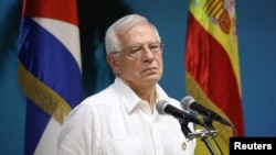El canciller español en funciones, Josep Borrell, durante una conferencia en La Habana, el 16 de octubre, 2019. REUTERS/Alexandre Meneghini