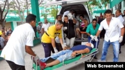 Trasladan a heridos en accidente de tránsito ocurrido en la provincia de Santiago de Cuba.