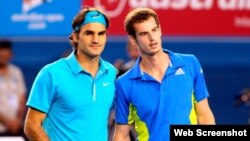 Federer (i) y Murray. Foto de archivo.