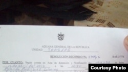 Acta de ocupación Aduana Holguín