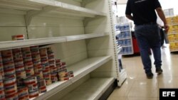 Mercados vacíos en Venezuela.