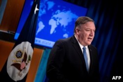 Mike Pompeo, secretario de Estado.