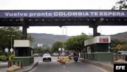 Vista general del cruce de frontera de Colombia con Venezuela en Cúcuta.