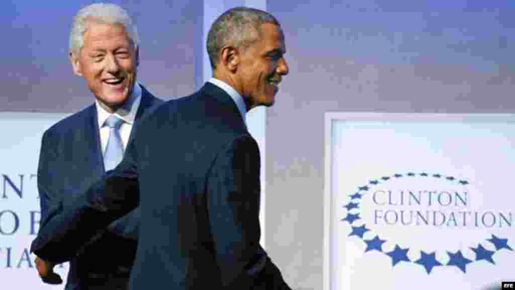 Obama asiste a la Iniciativa Global Clinton