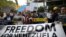 Venezolanos frente a la sede de la Organización de Naciones Unidas