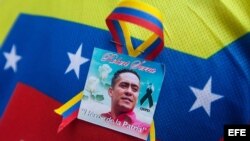 Imagen del diputado asesinado Robert Serra en la ciudad de Caracas (Venezuela).