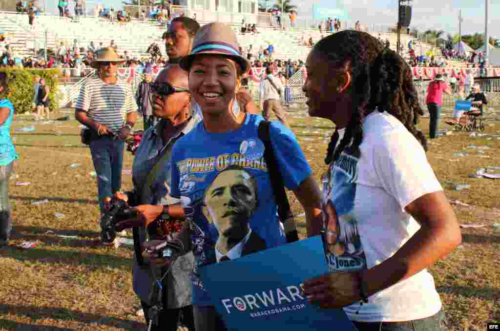 Seguidores del presidente estadounidense Barack Obama. 