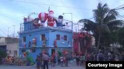 Vista de la casa en la que Francisco Morales tenía colocadas las diversiones antes que irrumpiera la policía. Foto: Ernesto Aquino (cortesía, Cubanet).