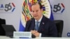 Javier Martínez-Acha Vásquez, canciller de Panamá, en la conferencia de prensa previa a la inauguración de la 56.ª Asamblea General de la OEA.