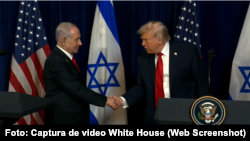 El primer ministro israelí, Benjamin Netanyahu, y el presidente de Estados Unidos, Donald Trump