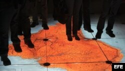 Vista del mapa "South America" 1826, parte de la muestra "Paseo en Mapa" exhibida en México en 2010.