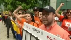 Exiliados venezolanos protestaron frente a centro de votaciones en Miami
