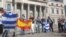 Cubanos en Madrid este 10 de octubre, cortesía de Nelson Gandulla.